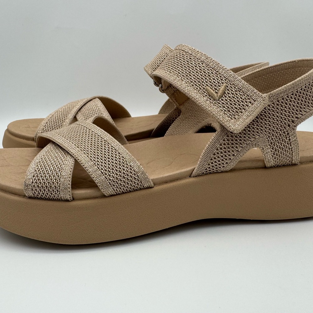 Vivaia Kiara Sport Wedge Platform Sandals Golden Almond Women's EU 43 / US 11 - Picture 2 of 8